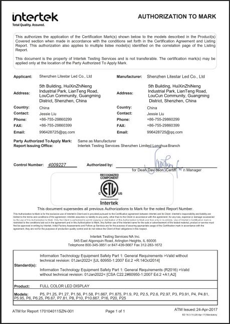 ETL certificate ETL certificate