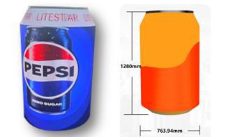 LSS Series P1.8 LED Beer Can Display / LED Coke Can screen With Front Maintenance Soft Led Modules And Customized Flexible Modules For Unique shape Digital Advertisement
